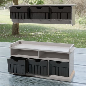 Entryway Wardrobe Combination Set - Dollhouse Miniature 1:12 Miniature Dollhouse Furniture