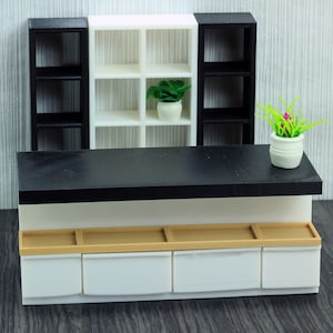 Modern Luxurious Kitchen Island - Dollhouse Miniature 1:12 Miniature Dollhouse Furniture
