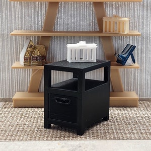 Sofa Side Table with Drawer - Dollhouse Miniature 1:12 Miniature Dollhouse Furniture