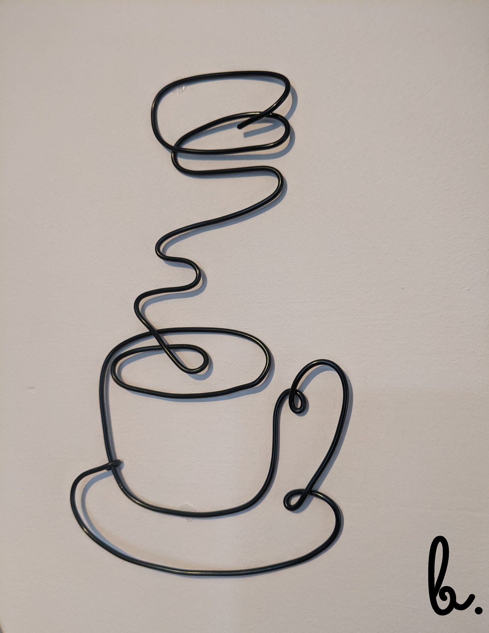 Coffee mug and tea cup wire wall art custom & handmade wall Etsy
