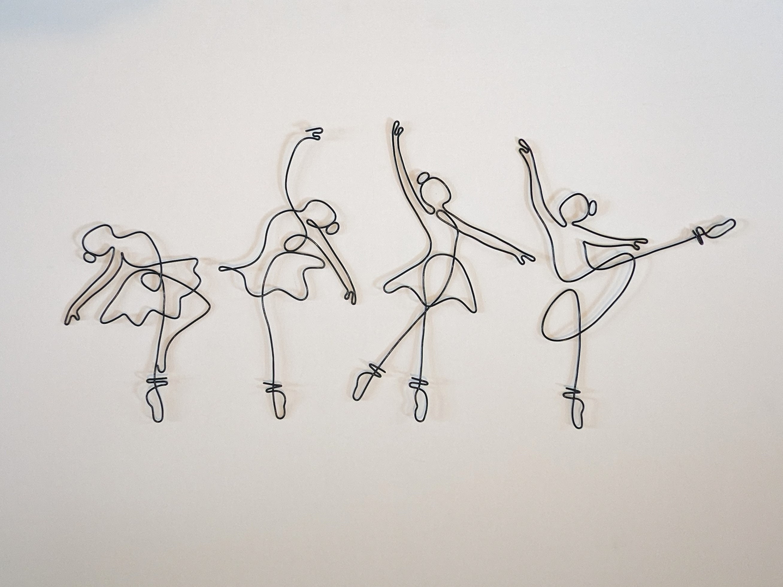 Ballerina Wire Wall Art | Custom Handmade Wall Decoration | Home Decor ...