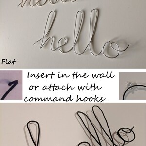 Large Font Custom Word Wire Art Sign | Personalised Wall Decoration ...