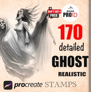 170 Halloween STAMPS Procreate I Stamp Brushes Procreate Ghost Stamps I Spooky Procreate Brushes I Spooky Ghost Stamp Brushes Procreate