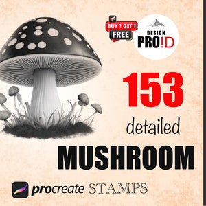 149 Timbri di funghi per Procreare, Timbro di funghi, Timbri di procreare, Fungo di procreare, Pennelli di procreare