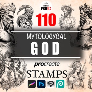 110 Procreate stamps Greek gods, Mythos, legends & myths, Greek Mythology Brushes Procreate Brush Set | greek Stamp Brushes digital