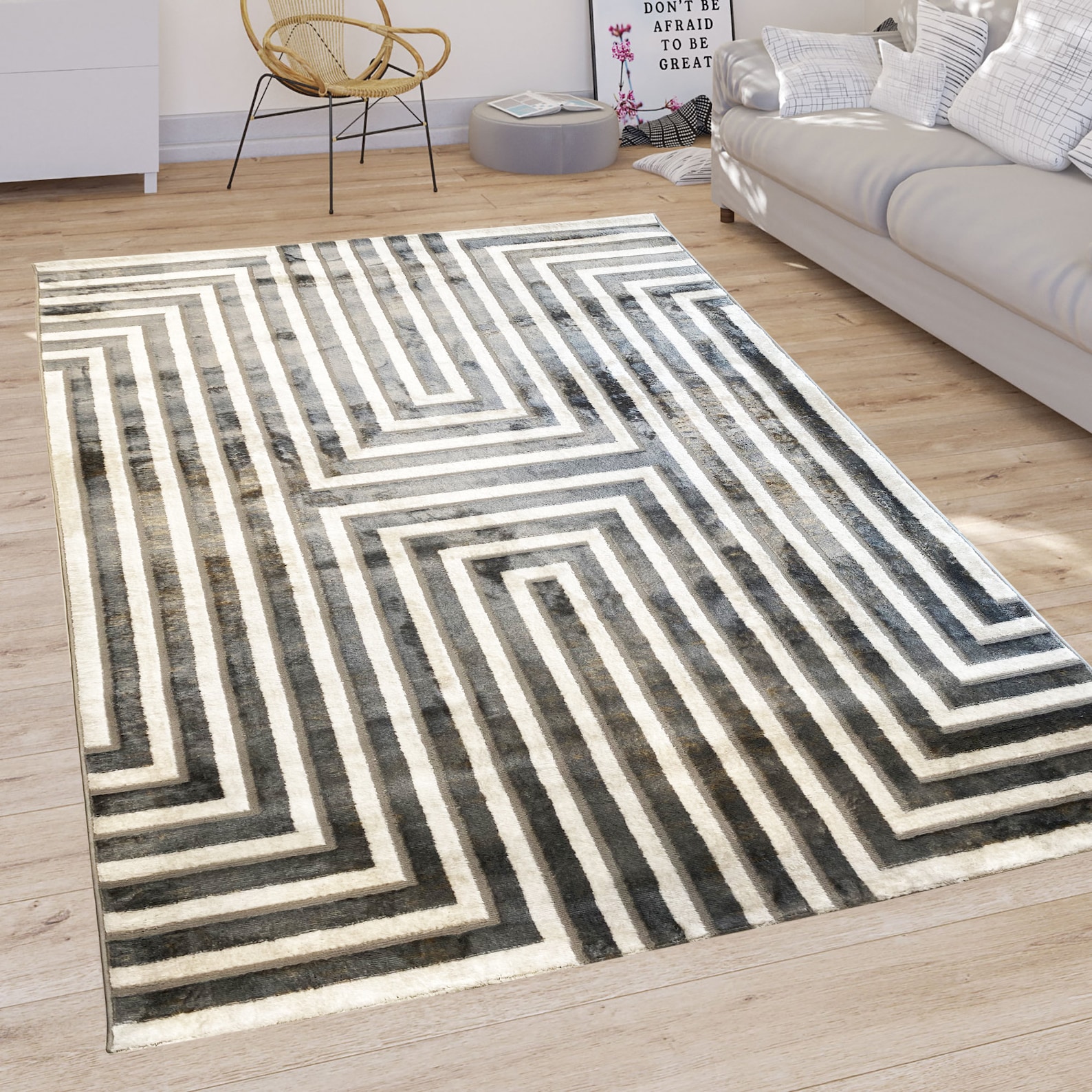 Rugs Mats Geometric Pattern Grey Colour Livingroom Rugs Modern Etsy