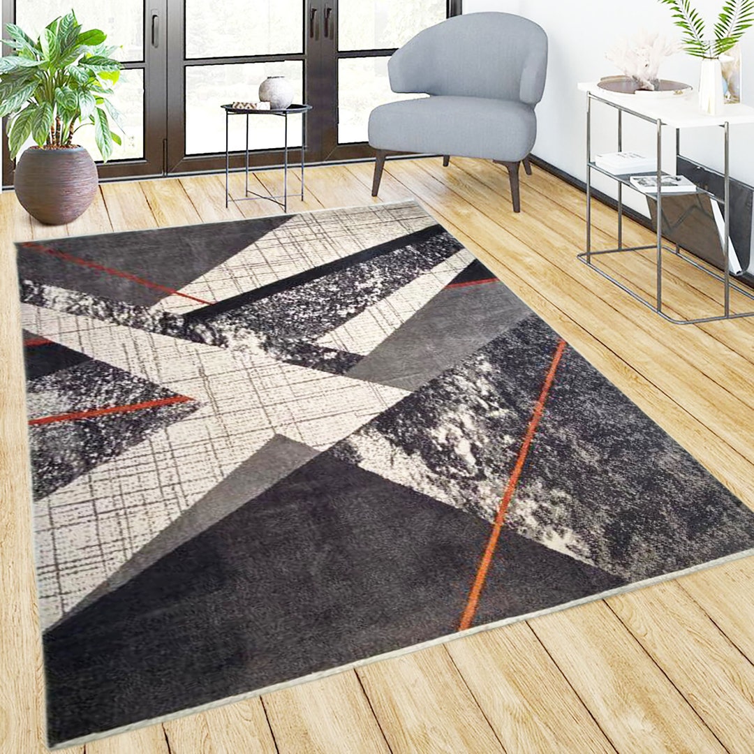 Grey Pattern Rug Mat Area Rugs Mat Bright Grey Colour Abstracts Pattern Designer Modern ...