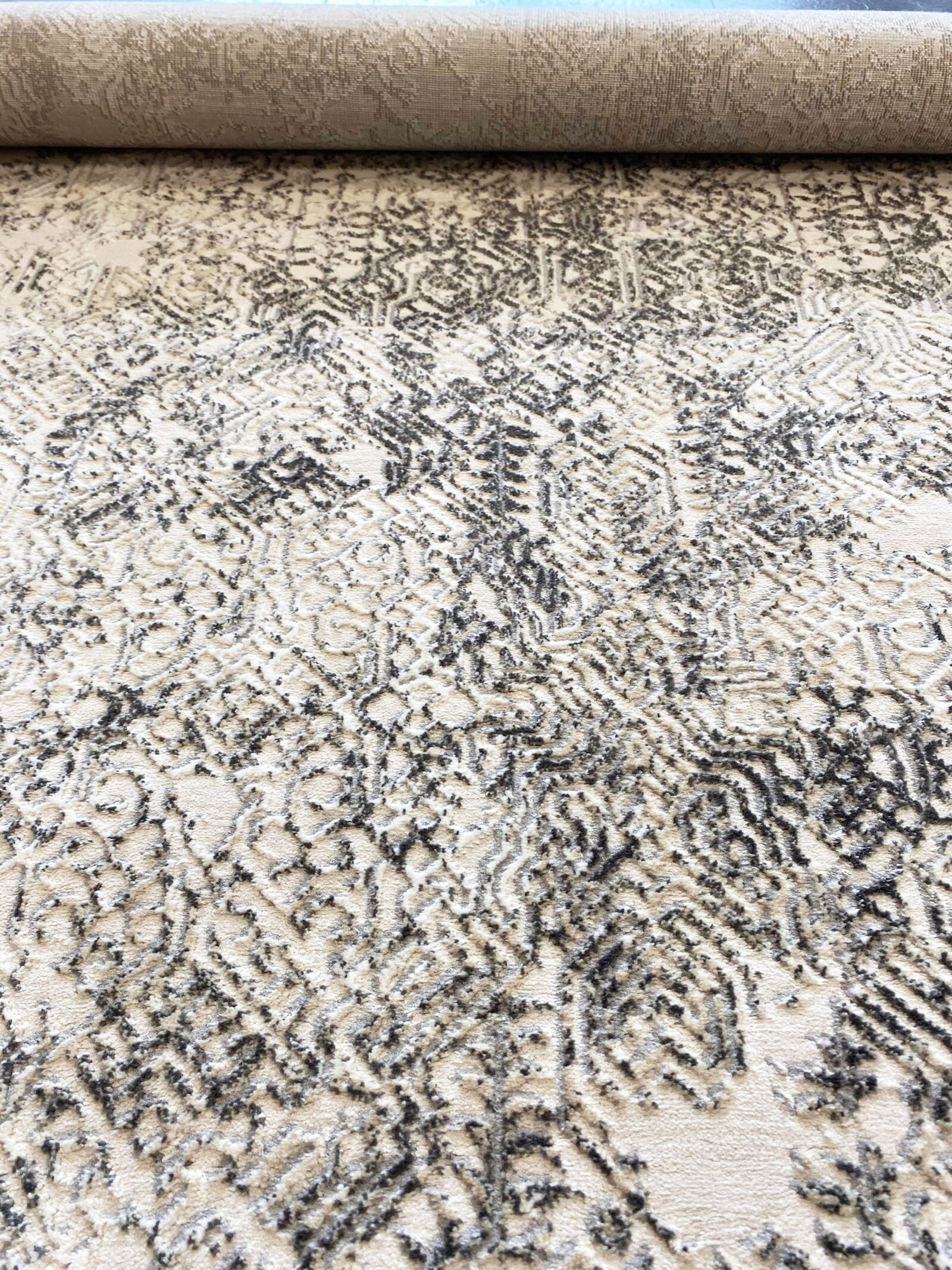 Grey Vintage Living Room Rugs Luxe 3D Effect Distressed Modern Etsy