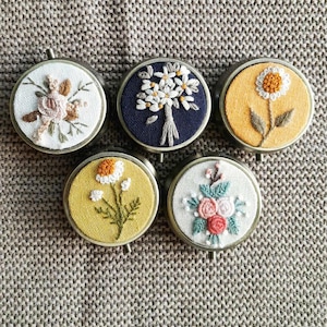 Hand Embroidery Pill box, Big Pill organizer,Pill case,Cute pill case, Pill organiser,Weekly pill box,Medicine organiser,