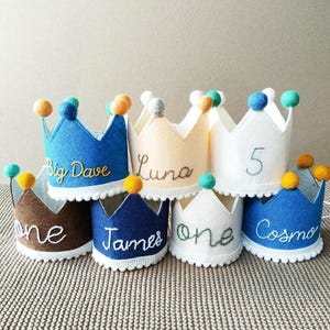 Custom Embroidered Felt Dog Birthday Crown,Personalized Dog Birthday Crown – Handmade Felt Hat with Custom Name,Custom Birthday Hat