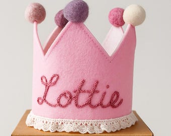 Personalized Dog Birthday Crown: Handmade Felt Party Hat