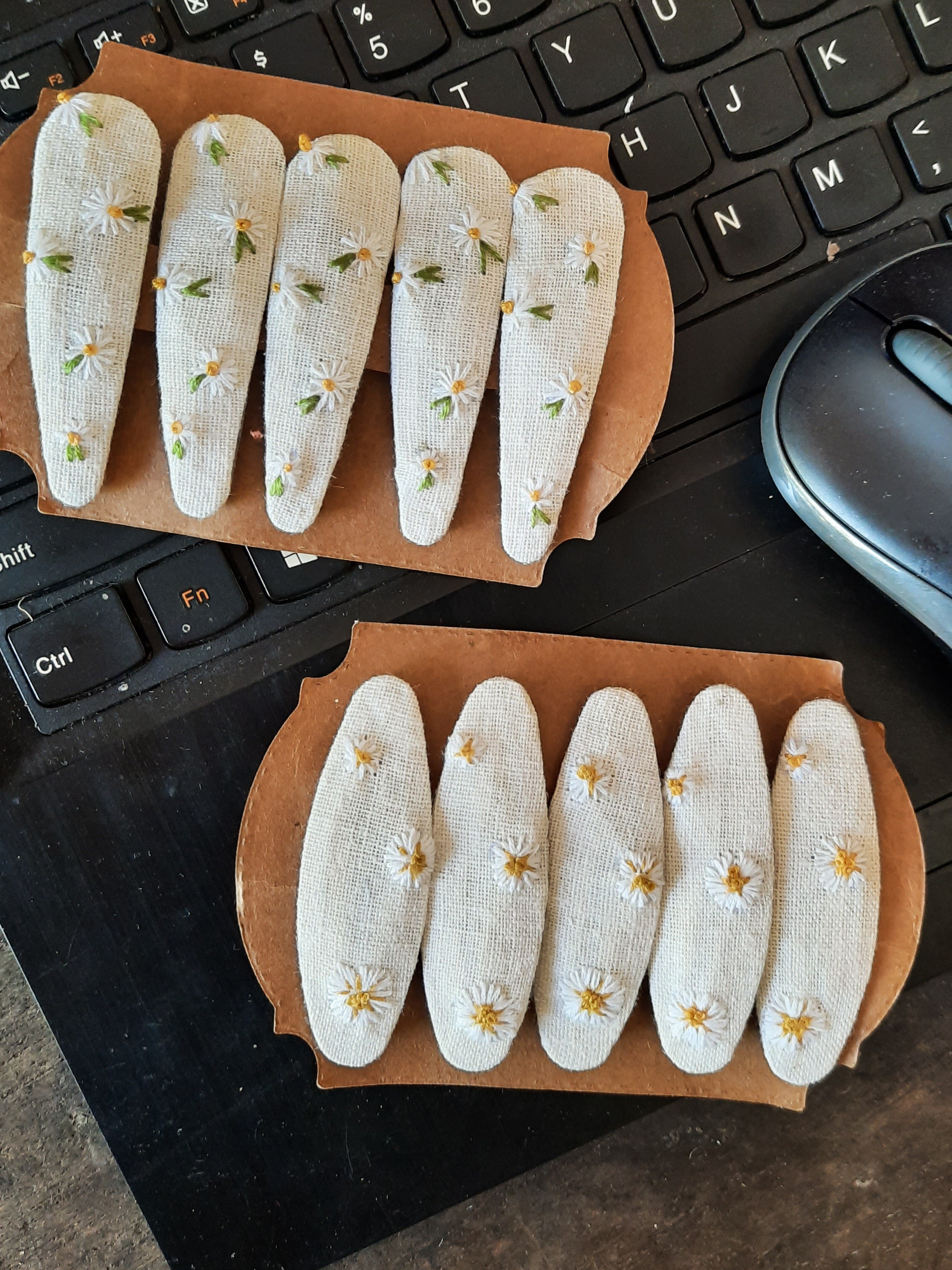 Embroidered hair clipsHand embroidery clip hair clip for Etsy