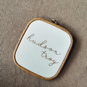 Hand Embroidered Baby Name Hoop,Personalized Baby Sign,Nursery Decor,Name Embroidery Hoop,Birth Announcement Sign,Baby Name Announcement