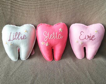 Personalized Tooth Fairy Pillow: Handmade Felt Keepsake with Custom Embroidery