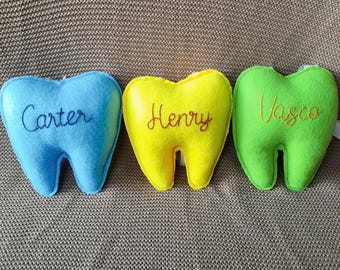 Personalized Tooth Fairy Pillow: Handmade Felt Baby Teeth Keepsake