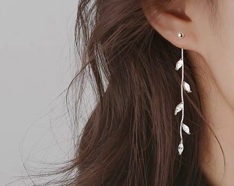 Crystal Dangle Drop Earrings Fashion Women Wedding Studs Silver Long Earrings Crystal Dangle Drop Earrings Fashion Women Wedding Studs Silver Long Earrings
