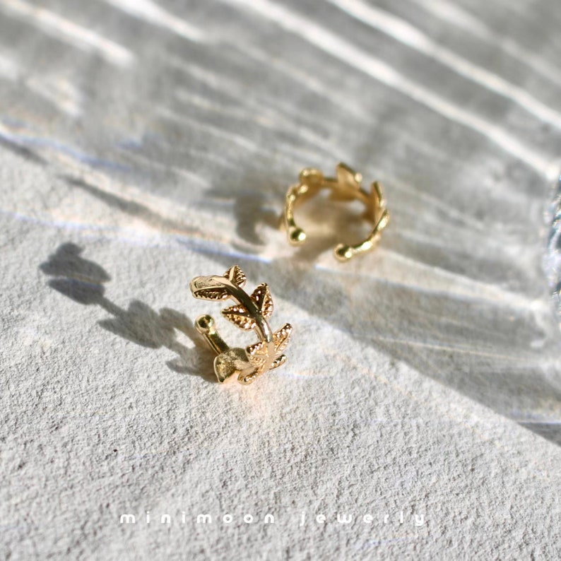 Leaf Ear Cuffs Ear Cuff No Piercing Ear Cuff Non Pierced Etsy