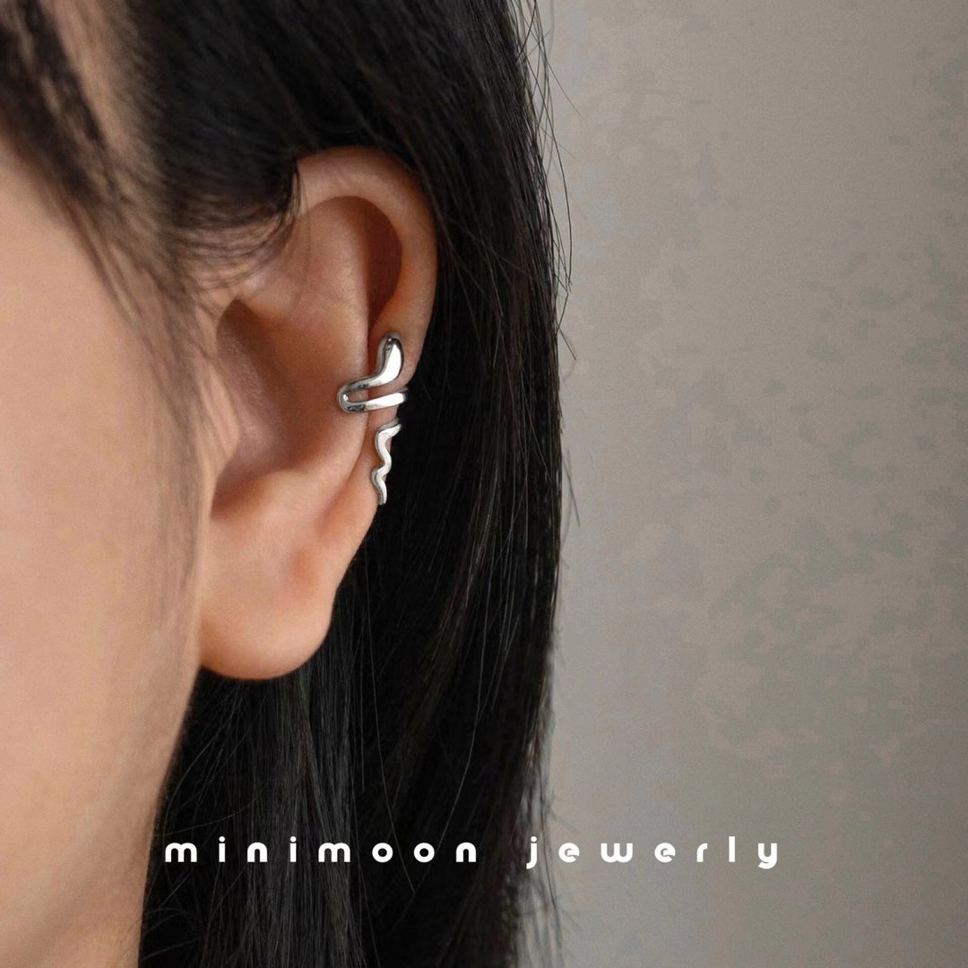 Snake Ear Cuffs Ear Cuff No Piercing Silver Ear Cuff Etsy