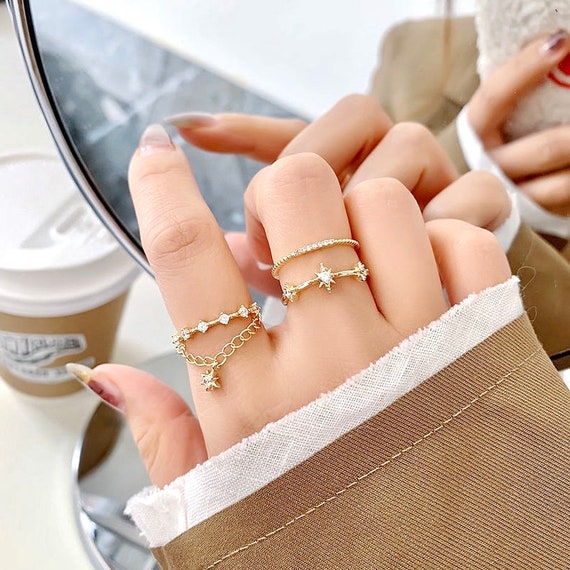 Cute Rings Star Ring Sets Stackable Star Ring CZ Rings Etsy Canada