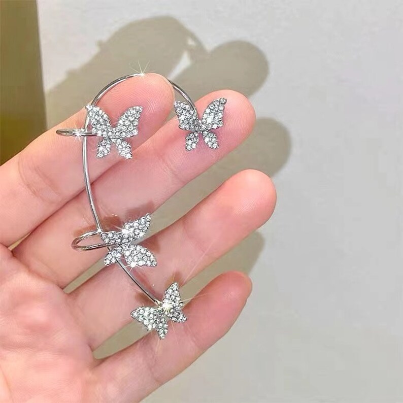Butterfly Ear Cuffs No Piercing Ear Climber Ear Cuff No Etsy