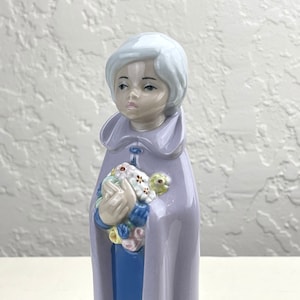 Casades Dame Figur, Porzellan Mädchen mit Blumen Figur Made in Spain
