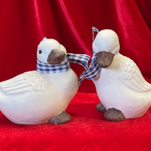Duck Figurines, Ceramic Goose figurines, Animal Art Pottery