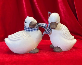 Duck Figurines, Ceramic Goose figurines, Animal Art Pottery