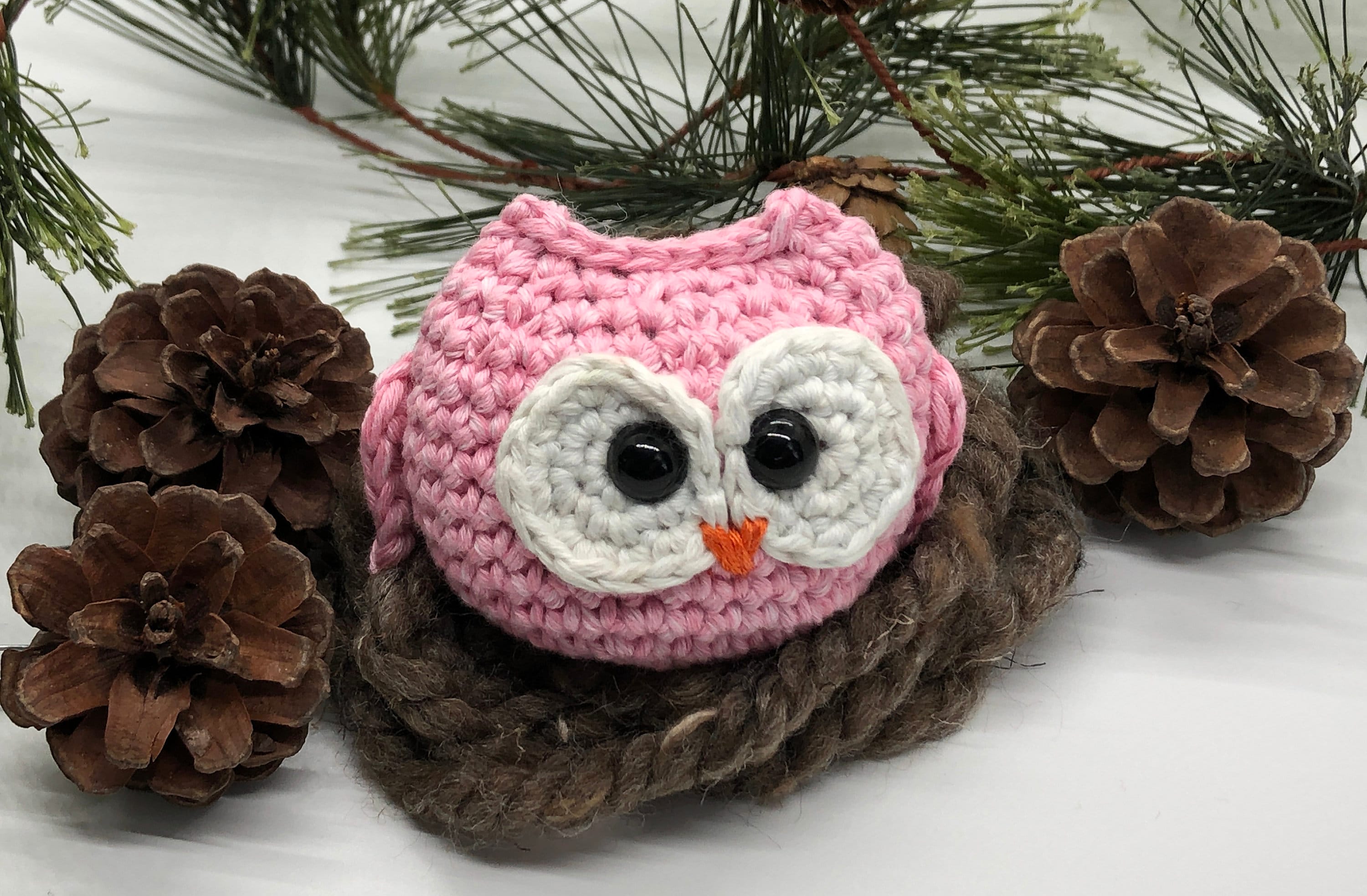 Handmade Crochet Owl Amigurumi | Cute D&eacute;cor, Plushie, Stuffie | Cotton Yarn
