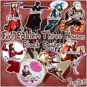 Fire Emblem Trois Maisons: Autocollants Black Eagles