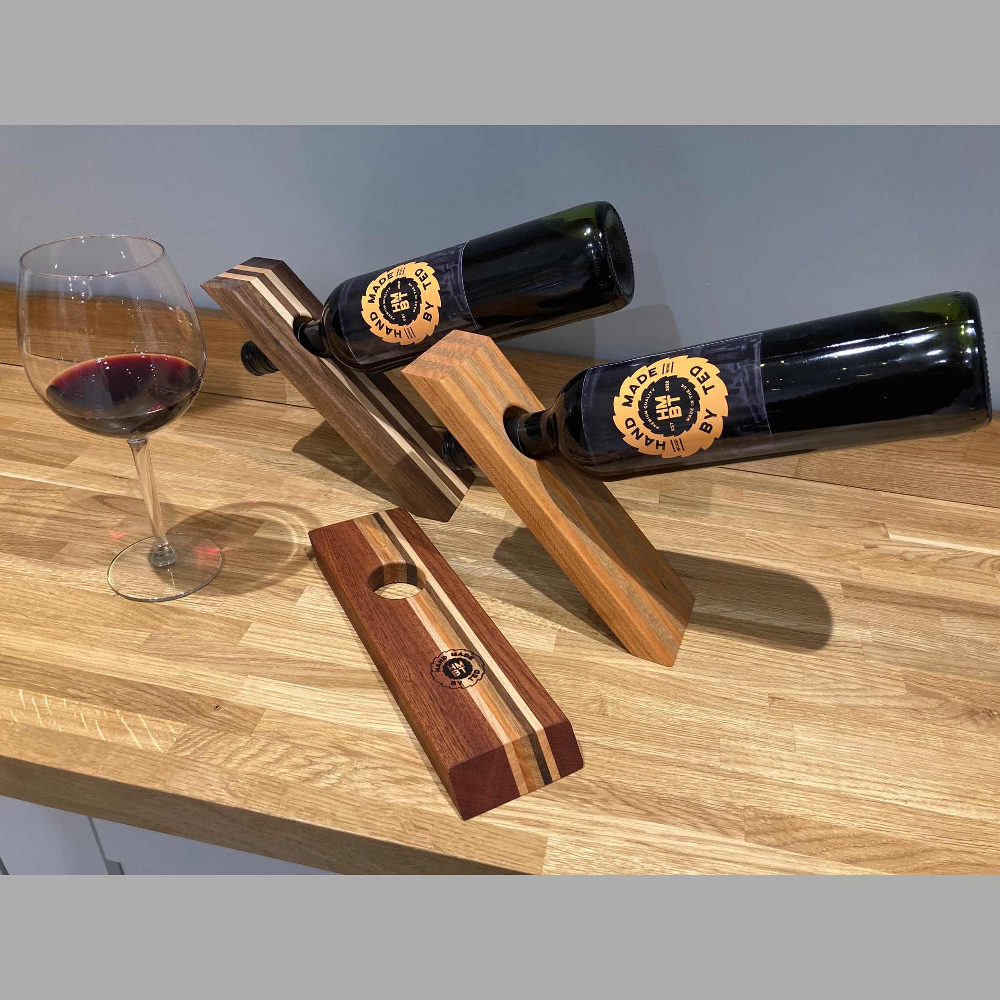 Bespoke Floating Wine Bottle Holder Etsy
