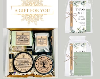 Thank You Gift Box for Employees, Employee Appreciation Gift, Staff & Coworker Spa Gift Set, Bulk Team Gifts, Corporate Thank You Box