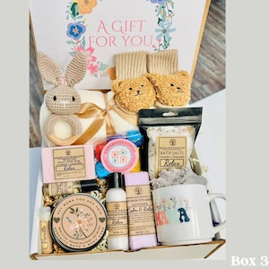 New Mom Spa Gift Box, New Baby Gift, Pregnancy Gift, Baby Shower Gift, Self Care Gift for New Mom, Pamper Gift for Her, Congrats Mom Gift