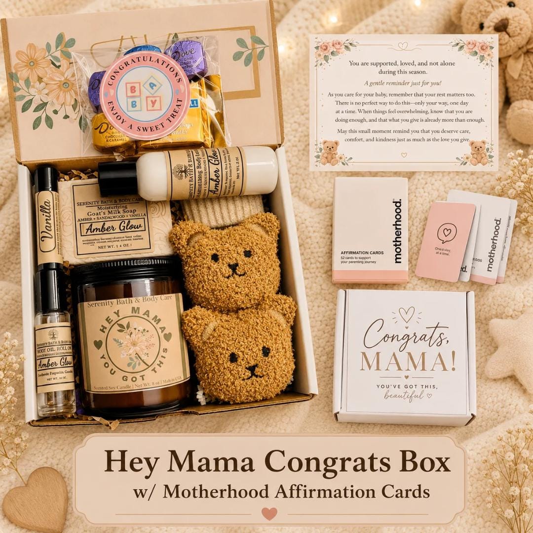 New Mom Spa Gift Box, New Baby Gift, Pregnancy Gift, Baby Shower