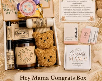 New Mom Spa Gift Box, New Baby Gift, Pregnancy Gift, Baby Shower Gift, Self Care Gift for New Mom, Pamper Gift for Her, Congrats Mom Gift