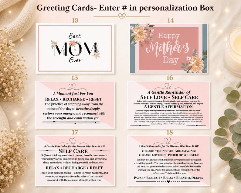 New Mom Gift Box – Pregnancy Care Package for Expecting or Postpartum Mom, Self Care Gift, Baby Rabbit Rattle, New Mom Affirmation Card image 16