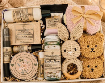 New Mom Spa Gift Box, New Baby Gift, Pregnancy Gift, Baby Shower Gift, Self Care Gift for New Mom, Pamper Gift for Her, Congrats Mom Gift