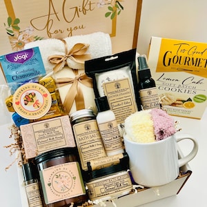 Cesta de spa de condolências, pacote de autocuidado para luto, suporte e cura para o luto, recuperação, conforto de condolências, conjunto de presentes de orações