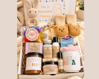 New Mom Gift Box, Pregnancy Gift, Expecting New Mom Postpartum Gift, Self Care Gift for New Mom, Congrats Baby & New Mom Gift, Spa Gift Box
