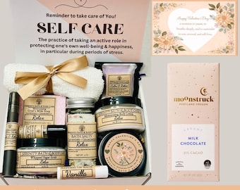 Valentine’s Day Spa Gift Box for Her | Self Care Valentine Gift | Relaxation Gift Box | Girlfriend, Wife or Best Friend