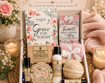Christian Gifts for Women, Devotional Gift Box, Faith Gift Box, Birthday Gift for Her, Thinking of You Gift, Christmas Gift, Care Package