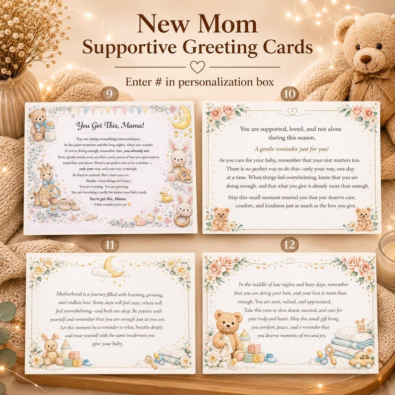 New Mom Gift Box – Pregnancy Care Package for Expecting or Postpartum Mom, Self Care Gift, Baby Rabbit Rattle, New Mom Affirmation Card image 15