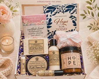 Faith Gift Box for Women, Christian Self Care Gift, Devotional Gift for Her, Birthday Gift, Thinking of You, Christmas Care Package