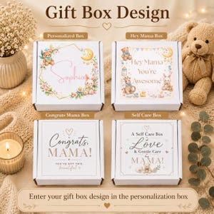 New Mom Gift Box – Pregnancy Care Package for Expecting or Postpartum Mom, Self Care Gift, Baby Rabbit Rattle, New Mom Affirmation Card image 13