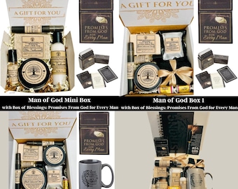 Man of God Gift, Christian Gift for Men, Men Faith Based Gift Box, Birthday Gift for him, Men Self Care Gift, Christmas Gift for Christian
