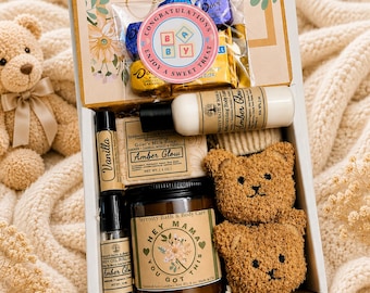New Mom Gift Box – Pregnancy Gift Basket – Mom to Be Care Package – New Mom and Baby Gift – Expecting Mom Self Care Spa Gift Box for Her