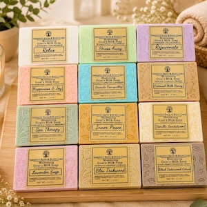 Build a Box-Scented Soaps: Natural Moisturizing Goats Milk Soap Bar, Creamy Smooth Skin Care, Perfect Self Care Gift, 4oz Scented Soap Bar