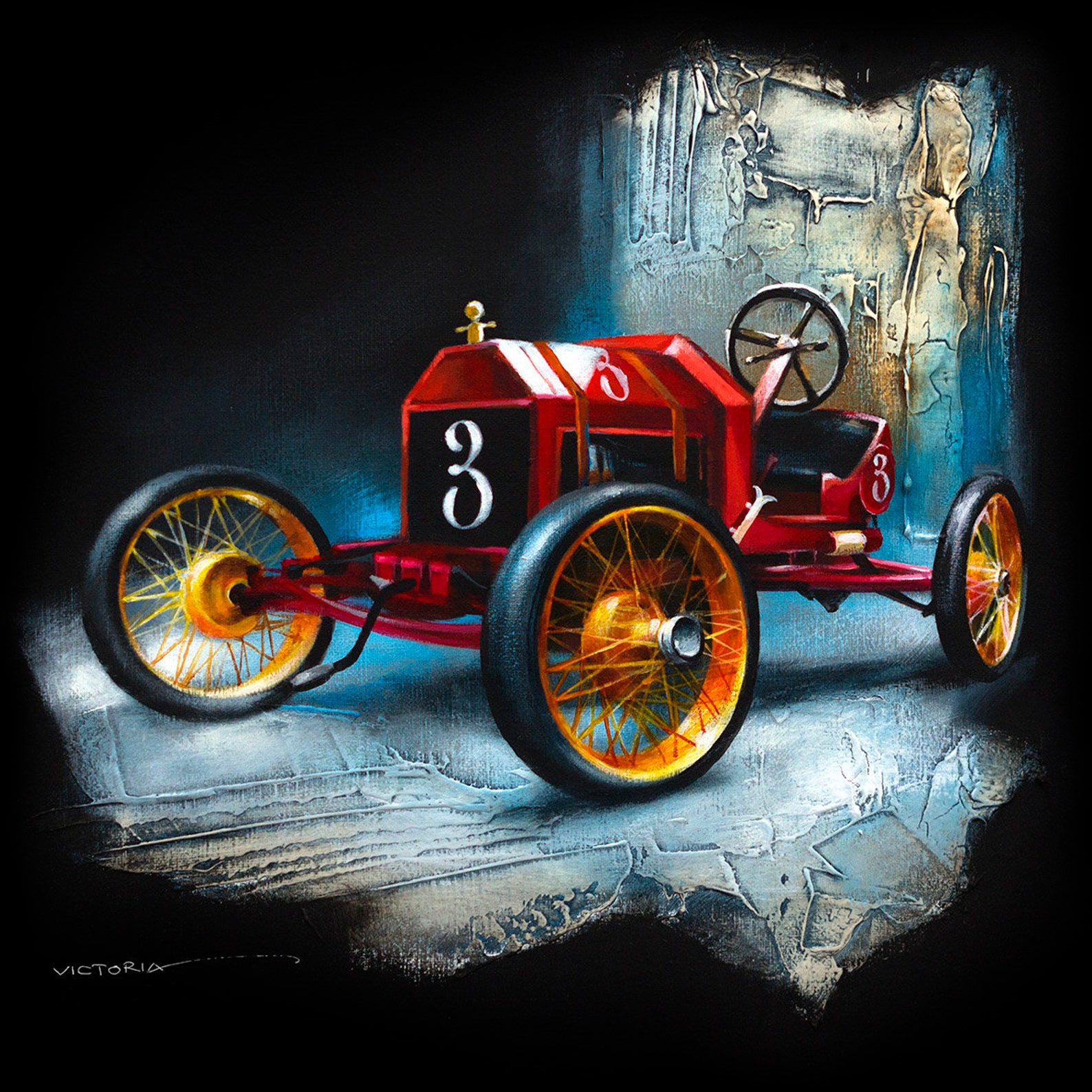 Vintage car prints Set of 4 prints Old cars Canvas car set Etsy