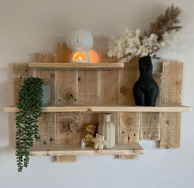 Palletwood Decorative Shelves FREE DELIVERY Reclaimed Wood Etsy UK