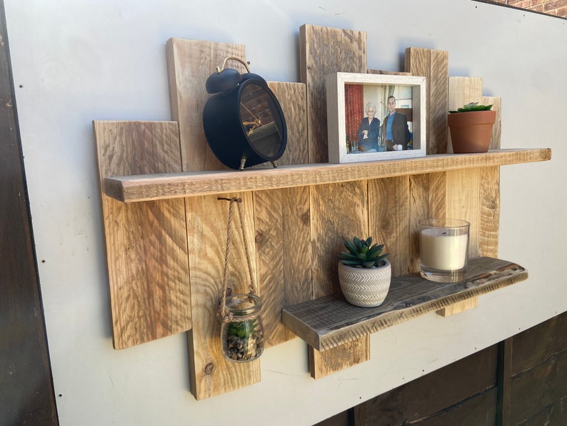 Reclaimed Wood Floating Shelves Bare Wood Etsy UK