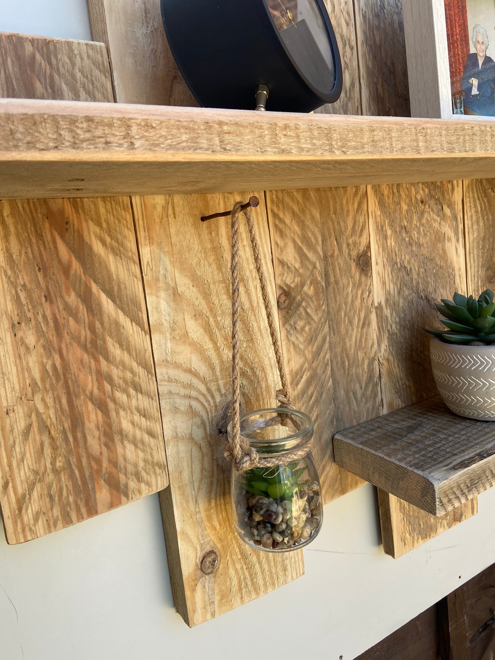 Reclaimed Wood Floating Shelves Bare Wood Etsy UK